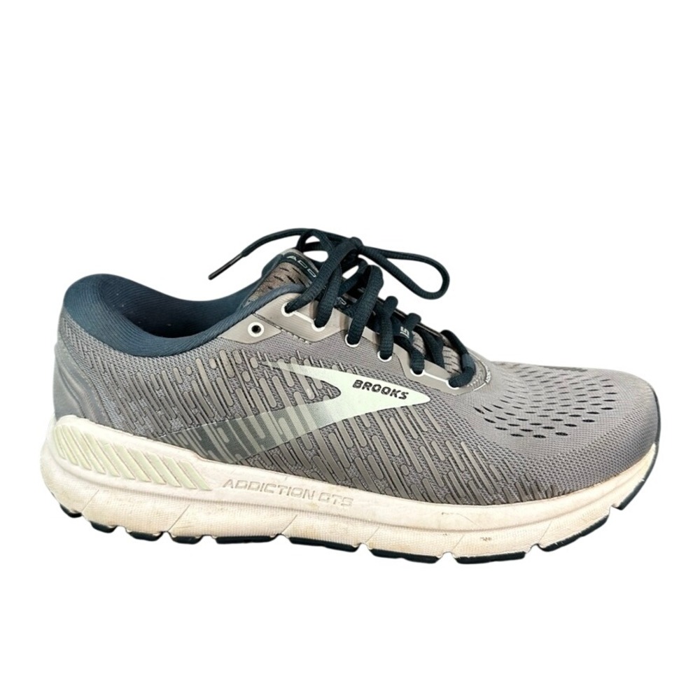 Brooks Addiction GTS 15 Grey Blue Running Shoes Women's Stability Sneakers 10.5